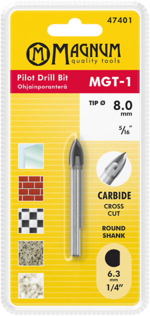 MAGNUM OHJAINPORANTERÄ TIMANTTISAHOILLE 1/4" 47401