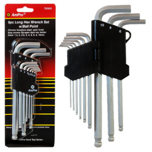 T22933 AMPRO PITKÄ KUUSIOAVAINSARJA 9-OS