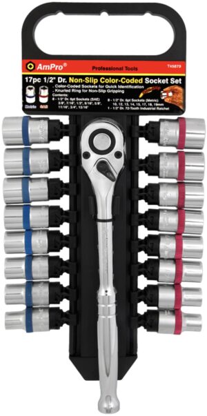 T45870 TYÖKALUSARJA VÄRIKOODI 1/2" MM/SAE 17-OS
